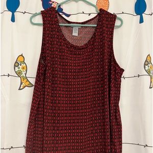 Red and Black tank top - Catherines brand 1X